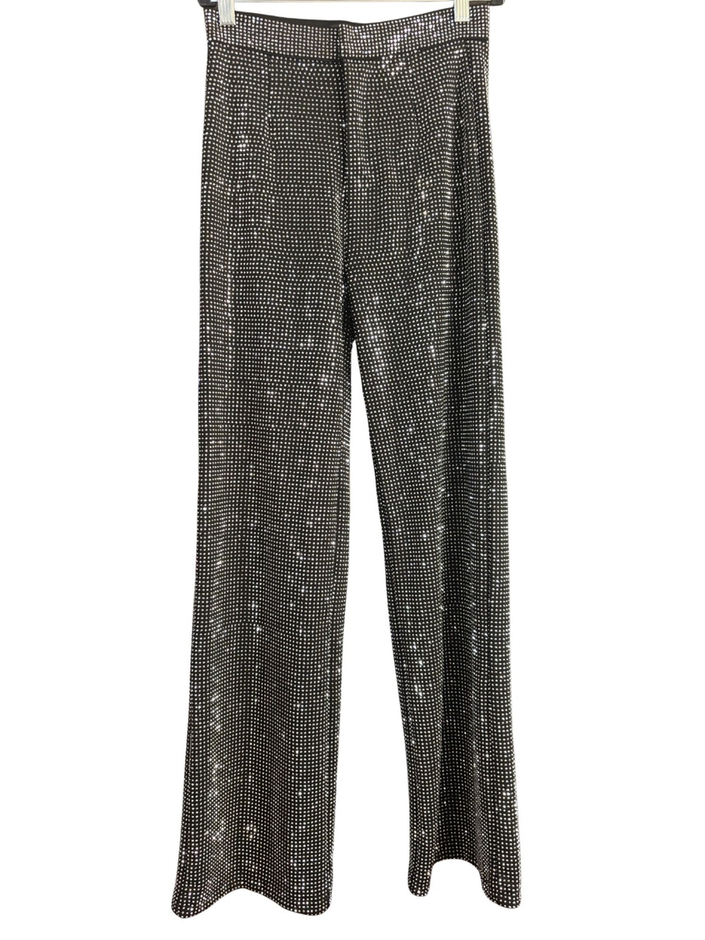 Sequin Wide Leg Pants in Silver - Picture 2 of 5